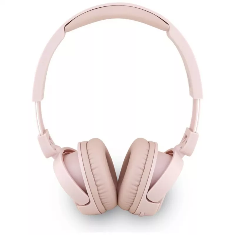 Auscultadores Bluetooth 5.3 sem fios on-ear Guess Metal Logo Script (rosa)