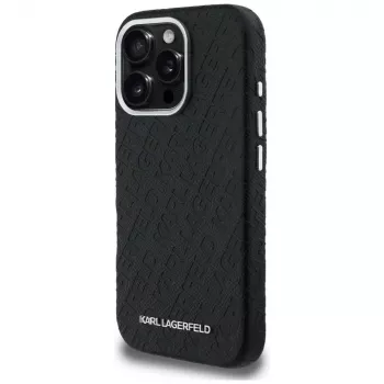 Capa MagSafe KARL LAGERFELD FW Stamped Karl para iPhone 16 Pro, preto