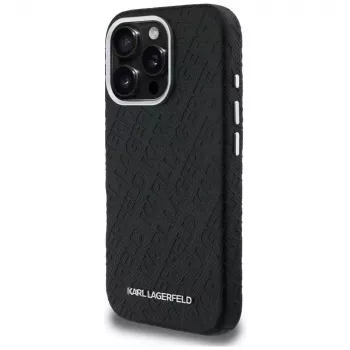 Capa MagSafe KARL LAGERFELD FW Stamped Karl para iPhone 16 Pro Max, preto