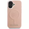 Capa MagSafe Karl Lagerfeld Initial & Metal Logo para iPhone 16, rosa