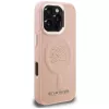 Capa MagSafe KARL LAGERFELD Initial & Metal Logo para iPhone 16 Pro Max, rosa
