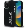 Capa Karl Lagerfeld FW Jeans Signature Logo para iPhone 16 Pro, preto