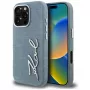 Capa Karl Lagerfeld FW Jeans Signature Logo para iPhone 16 Pro, azul