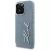 Capa KARL LAGERFELD FW Jeans Signature Logo para iPhone 16 Pro Max, azul