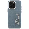 Capa KARL LAGERFELD FW Jeans Signature Logo para iPhone 16 Pro Max, azul