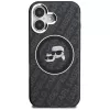 Capa MagSafe Karl Lagerfeld IML Glitter Karl & Choupette Heads Logo para iPhone 16, preto