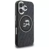 Capa MagSafe Karl Lagerfeld IML Glitter Karl & Choupette Heads Logo para iPhone 16, preto