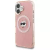 Capa MagSafe Karl Lagerfeld IML Choupette Head Logo para Apple iPhone 16, rosa