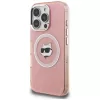 Capa MagSafe Karl Lagerfeld IML Choupette Head Logo para Apple iPhone 16 Pro, rosa