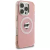 Capa MagSafe Karl Lagerfeld IML Choupette Head Logo para Apple iPhone 16 Pro, rosa
