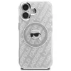 Capa MagSafe Karl Lagerfeld IML Karl Head Logo para iPhone 16, cinzento