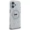 Capa MagSafe Karl Lagerfeld IML Karl Head Logo para iPhone 16, cinzento