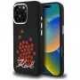 Capa MagSafe Karl Lagerfeld Silicone Heart SignLogo para iPhone 16 Pro preto