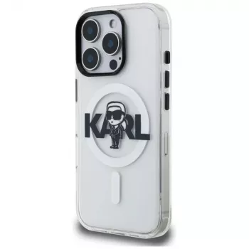 Capa MagSafe KARL LAGERFELD IML Karl Sketch Logo para Apple iPhone 16 Pro, transparente