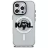 Capa MagSafe Karl Lagerfeld IML Karl Sketch Logo para iPhone 16 Pro Max, transparente
