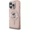 Capa MagSafe Karl Lagerfeld IML Choupette Sketch Logo para iPhone 16 Pro rosa
