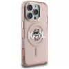 Capa MagSafe Karl Lagerfeld IML Choupette Sketch Logo para iPhone 16 Pro Max, rosa