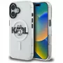 Capa MagSafe Karl Lagerfeld IML Choupette Sketch Logo para iPhone 16, transparente
