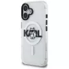 Capa MagSafe Karl Lagerfeld IML Choupette Sketch Logo para iPhone 16, transparente