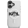 Capa MagSafe Karl Lagerfeld IML Choupette Sketch Logo para iPhone 16, transparente