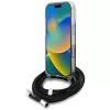 Capa crossbody KARL LAGERFELD IML para iPhone 16 Pro, preto