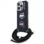 Capa crossbody KARL LAGERFELD IML com Karl & Choupette Head para Apple iPhone 16 Pro Max, preto