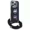 Capa crossbody KARL LAGERFELD IML com Karl & Choupette Head para Apple iPhone 16 Pro Max, preto