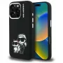 Capa MagSafe KARL LAGERFELD Silicone Karl & Choupette Sketch para Apple iPhone 16 Pro, preto