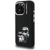 Capa MagSafe KARL LAGERFELD Silicone Karl & Choupette Sketch para Apple iPhone 16 Pro, preto