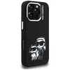 Capa MagSafe KARL LAGERFELD Silicone Karl & Choupette Sketch para Apple iPhone 16 Pro, preto