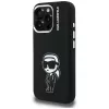 Capa MagSafe KARL LAGERFELD Silicone Karl Sketch para Apple iPhone 16 Pro Max, preto