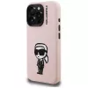Capa MagSafe KARL LAGERFELD Silicone Karl Sketch para iPhone 16 Pro Max rosa