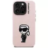 Capa MagSafe KARL LAGERFELD Silicone Karl Sketch para iPhone 16 Pro Max rosa