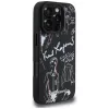 Capa MagSafe KARL LAGERFELD Grained Pattern & Logo para iPhone 16 Pro Max preto