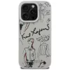 Capa MagSafe KARL LAGERFELD Grained Pattern & Logo para Apple iPhone 16 Pro Max - cinzento