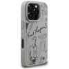 Capa MagSafe KARL LAGERFELD Grained Pattern & Logo para Apple iPhone 16 Pro Max - cinzento