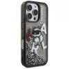 Capa KARL LAGERFELD Liquid Glitter Choupette Logo para Apple iPhone 16 Pro Max - preto