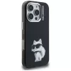 Capa Karl Lagerfeld IML Aquarelle Choupette & Logo para iPhone 16 Pro Max preto