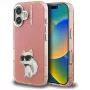 Capa para telemóvel Karl Lagerfeld IML Aquarelle Choupette & Logo para iPhone 16, rosa