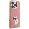 Capa Karl Lagerfeld IML Aquarelle Choupette & Logo para Apple iPhone 16 Pro, rosa