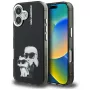 Capa traseira KARL LAGERFELD IML Aquarelle Karl & Choupette & Logo para Apple iPhone 16, preto