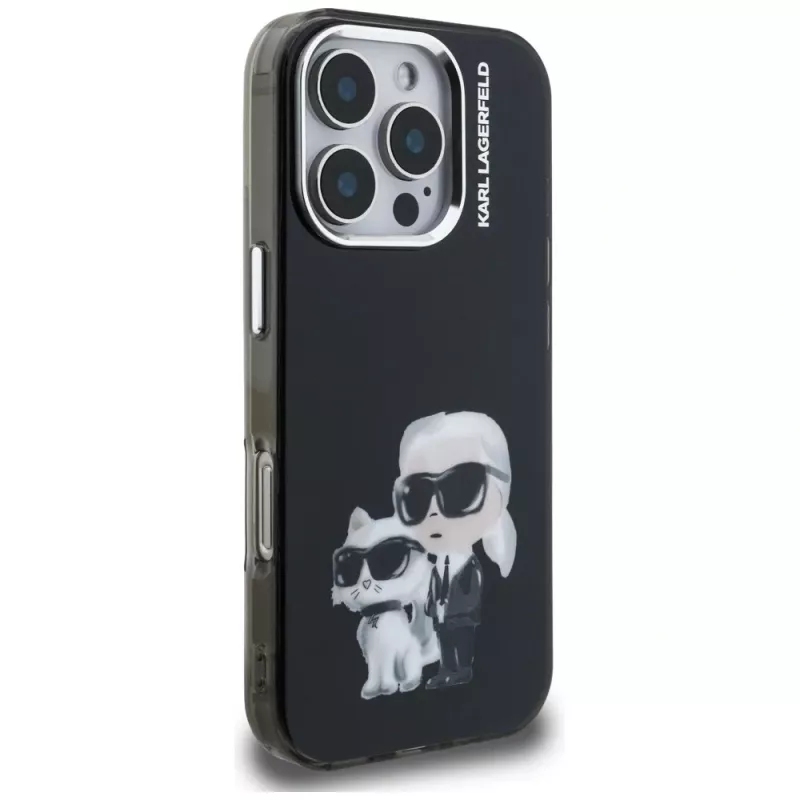 Capa protetora KARL LAGERFELD IML Aquarelle para Apple iPhone 16 Pro - preto