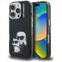 Capa Karl Lagerfeld IML Aquarelle Karl & Choupette & Logo para Apple iPhone 16 Pro Max, preto