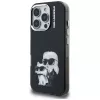 Capa Karl Lagerfeld IML Aquarelle Karl & Choupette & Logo para Apple iPhone 16 Pro Max, preto