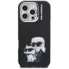 Capa Karl Lagerfeld IML Aquarelle Karl & Choupette & Logo para Apple iPhone 16 Pro Max, preto