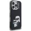 Capa Karl Lagerfeld IML Aquarelle Karl & Choupette & Logo para Apple iPhone 16 Pro Max, preto