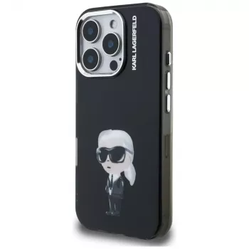 Capa Karl Lagerfeld IML Aquarelle Karl & Logo para iPhone 16 Pro Max preto