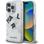 Karl Lagerfeld IML Sketched Graphic Case para iPhone 16 Pro Transparente