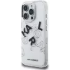 Karl Lagerfeld IML Sketched Graphic Case para iPhone 16 Pro Transparente