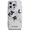 Karl Lagerfeld IML Sketched Graphic Case para iPhone 16 Pro Transparente